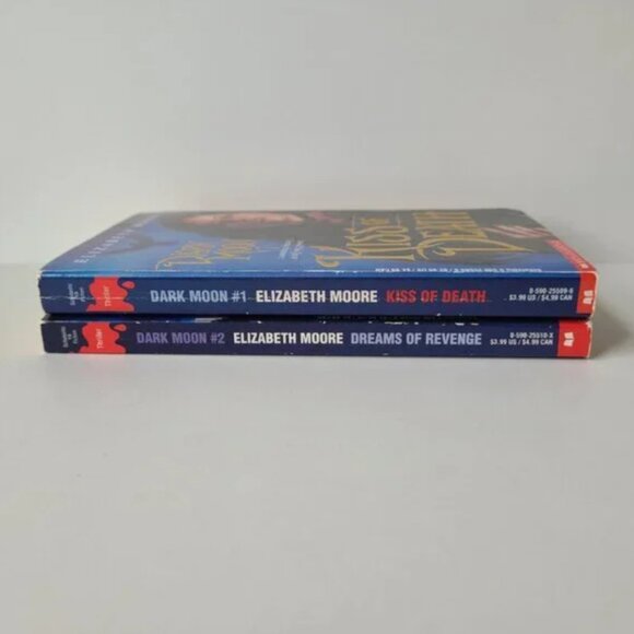5/$12 YA Vintage Books Dark Moon 1 2 Moore Kiss of Death Dreams Revenge Witch - Picture 4 of 12